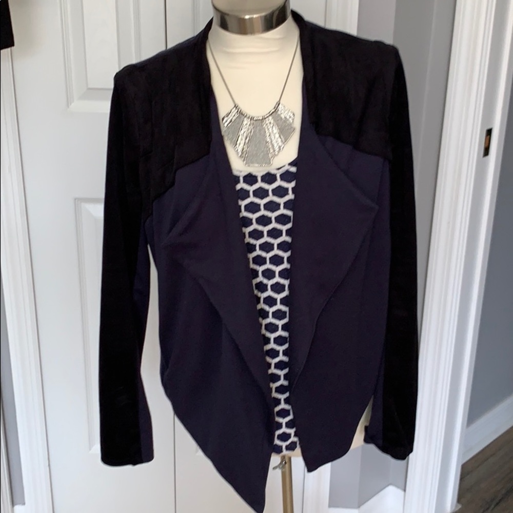 DKNY faux suede blazer
